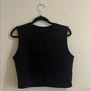 Abercrombie & Fitch Black Sleeveless Cropped Tank